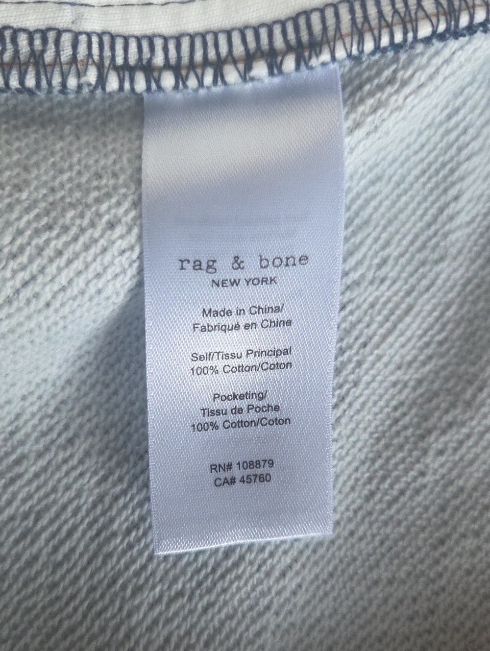 rag & bone Miramar Sofie Wide Leg Sweatpant Jeans Size 30 Zipper, Belt Loops - Picture 5 of 5